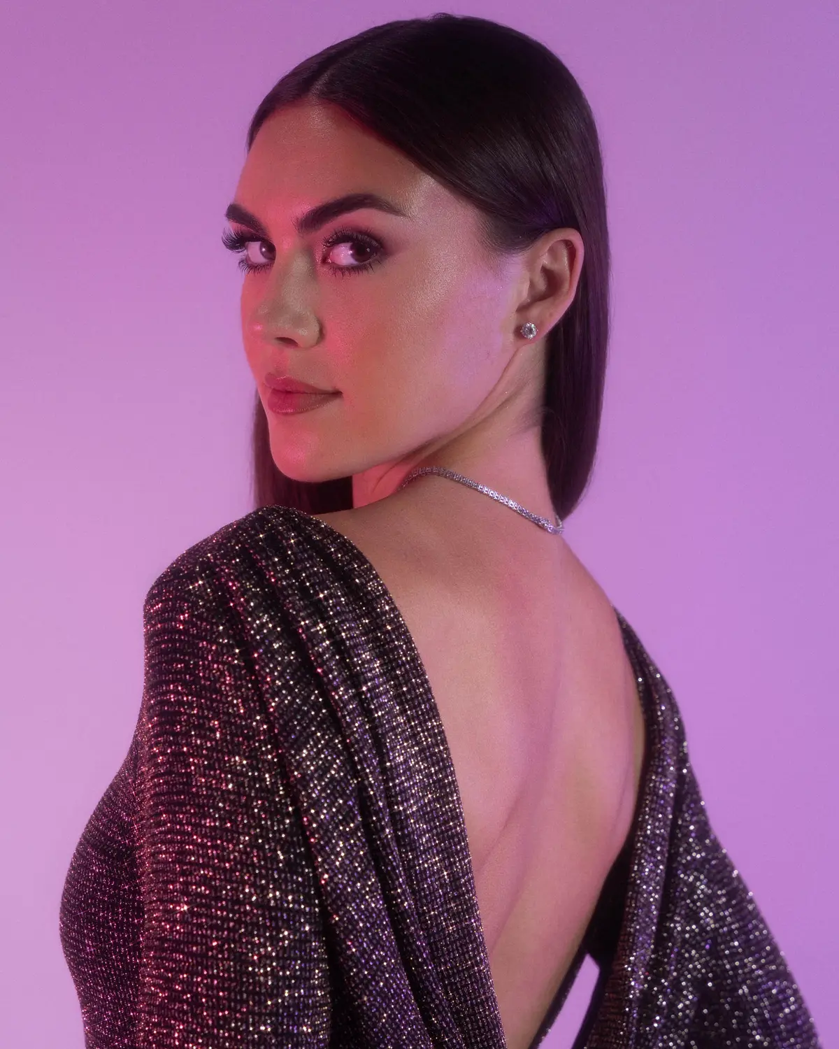 Beauty campaign portrait with creative gel lighting in Central Florida by Pottinger Studios